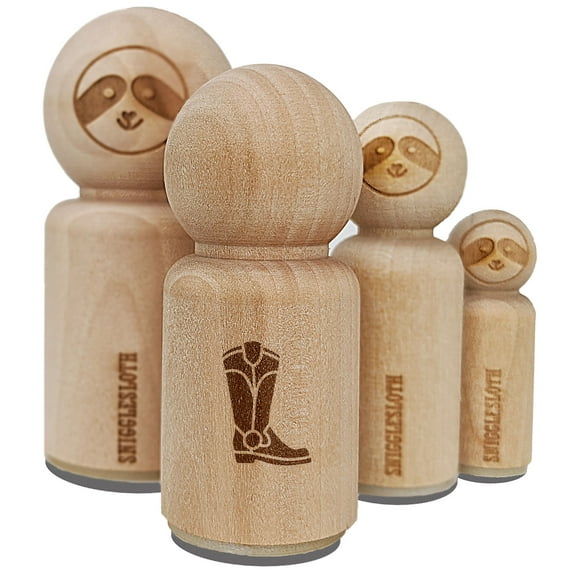 Cowboy Boot Western Rubber Stamp for Scrapbooking Crafting Stamping - Mini 1/2 Inch