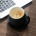 thumbnail image 2 of Maoww Frosted Ceramic Coffee Cup Coasters Elegant Essentials For Home Office Decor Ceramic Mug Set Is Black, 2 of 6