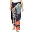 thumbnail image 2 of Lsque Astronaut With American Flag Print Women's Pajama Pants, Lounge Pant - Comfortable Home Wear,Elastic Waistband, Stylish Design-Medium, 2 of 9