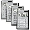 Teledex DH-250X4 Hybrid Power Wallet Calculator - Set of 4