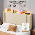 thumbnail image 3 of Aiho Bed Frame Queen with 4 Storage Drawers for Bedroom, Beige, 3 of 6