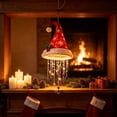 thumbnail image 3 of Lighted Santa Hat Hanging Chandelier, Classic Snowflake Santa Hat LED Christmas Light with Cascading Strands for Entryway, Porch, Ceiling and Holiday Party Decor, 9.84 Inch, 3 of 6