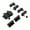 Black, variant on Double Head Catches Closures Glass Door Hinge Clamp Push To Open Touch Latches Furniture Hardware