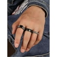 thumbnail image 5 of Israel Talisman Ring - Stainless Steel Kabalah Star of David Hebrew Name of God Yahweh Protection Finger Ring for Men Women, 8mm, Size 9, 5 of 7