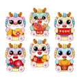 thumbnail image 3 of Tnarru 6 Pcs Enveloppes Rouges du Nouvel An Hong Bao Cadeau Hongbao Souhaits Paquets Rouges Traditionnels Enveloppes d'Argent Porte-Bonheur pour Festival de Printemps, 3 of 8