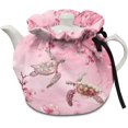 thumbnail image 1 of Pink Turtle Tea Cosy Insulation Cotton Vintage Warm Kettle Cover Breakfast Tea Pot Cover Kitchen Tea Pot Dust Cover with Elastic Band Kitchen Coffee Table Decorative Accessories, 1 of 1