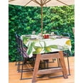 thumbnail image 3 of Fsddascl Lemon Flower Outdoor Tablecloth - 60x84 Inch Rectangle Dining Table Cover, Summer Leaves Watercolor Green Waterproof Outdoor Table Cloth with Umbrella Hole & Zipper for Picnic/Patio/Party, 3 of 7