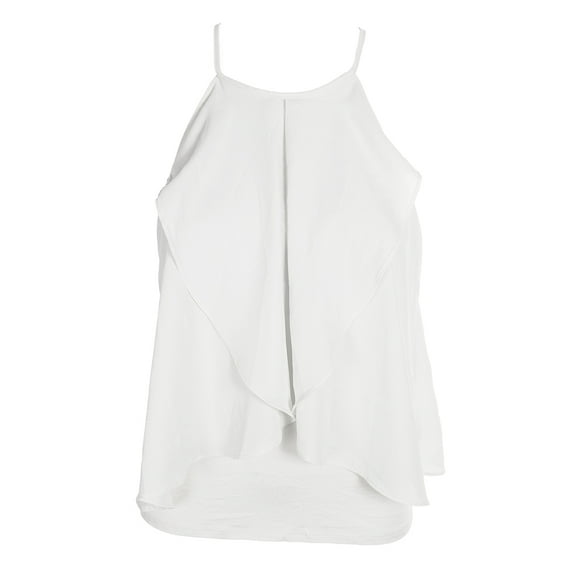 Bar Iii Womens White Spaghetti Strap Top XS