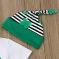 thumbnail image 3 of Seyurigaoka Newborn Short Sleeve Romper + Striped Pants + Hat + Headband, 3 of 6