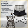 thumbnail image 2 of Finch Errol Woven Rattan 3pc Lounge Chair & Coffee Table Patio Set Black, 2 of 11