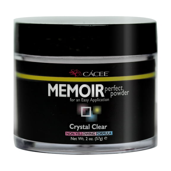 Crystal Clear Memoir Perfect Acrylic Nail Powder (polvo acrlico) Professional Beauty System, For All Kits (2 oz)