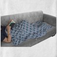 thumbnail image 6 of Blue Mandala Soft Flannel Fleece Blanket, Geometric Rhombus Checkered Pattern with Floral Motifs and Dots Inside, Cozy Plush for Indoor and Outdoor Use, 50" x 70", Blue and Baby Pink, by Ambesonne, 6 of 6