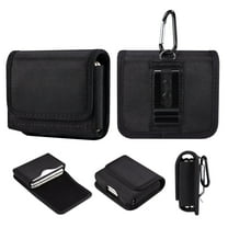 TECH CIRCLE Phone Holster for Samsung Galaxy Z Flip/Z Flip 5G/Z Flip 3 5G/Z Flip4,Motorola Moto Razr 2019/Razr 5G Nylon Card Slot Phone Pouch Belt Holder Carrying Case with Belt Clip Loop,Black