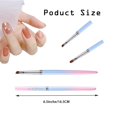 thumbnail image 2 of Trianu Nail Art Clean Up Brushes, 2Pcs Painting Brushes for Nails with Round & Angled Head Pen Painting Tools for Nail Art Design & Polish Mistake Cleaning, 2 of 7