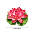 thumbnail image 3 of SIYTUAU 7 Inch Red Floating Eva Foam Artificial Lotus Flower With Leaf For Pond Pool Water Lily Decoration Spring Garden, 3 of 6