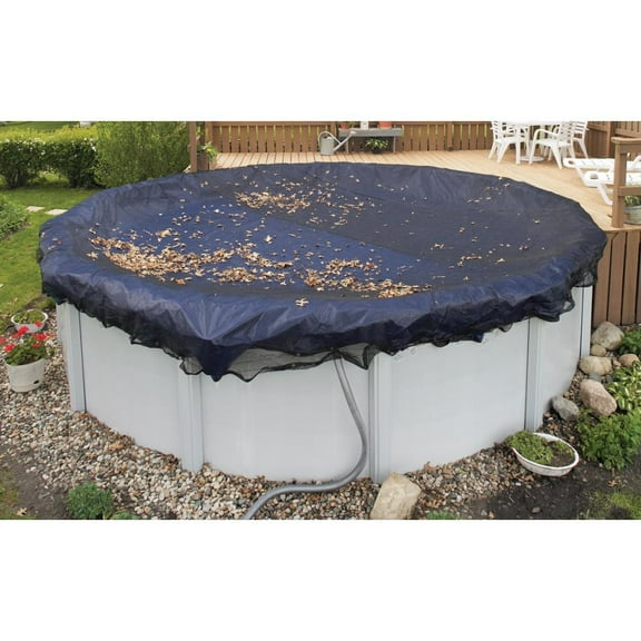 Arctic Armor Leaf Net for 12' x 20' Oval Pool Cover, 15' x 23', Black Mesh