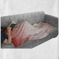 thumbnail image 6 of Peach Soft Flannel Fleece Throw Blanket, Abstract Ombre Composition in Feminine Colors Dreamy Display Art Print, Cozy Plush for Indoor and Outdoor Use, 50" x 70", Coral Dark Coral, by Ambesonne, 6 of 6