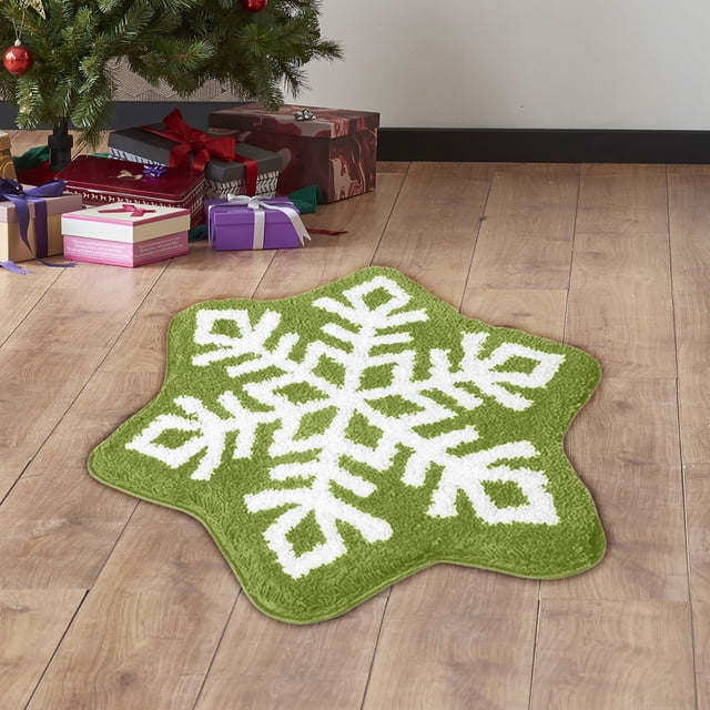 Yhmxh Bathroom Rugs,Rugs for Living Room,Area Rug Christmas Imitation Cashmeres Rocking Chair Blanket Christmas Eve Non-slip Rocking Chair Blanket Hexagonal Snowflake Carpet Cushion Floor Mats