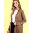 thumbnail image 4 of Made by Johnny Women's Casual Long Open Front Drape Lightweight Duster High Low Hem Maxi Long Sleeve Cardigan XXL MOCHA, 4 of 6