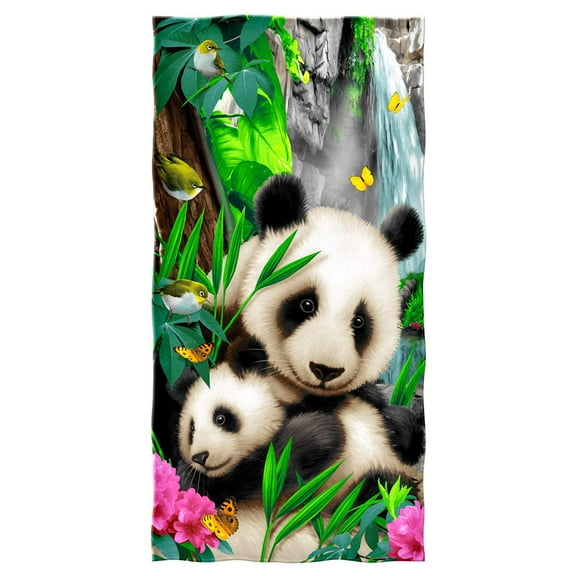 Dawhud Direct | Precious Pandas Super Soft Plush Cotton Beach Bath Pool