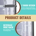thumbnail image 6 of WANAI 3.5 Cu.ft Mini Refrigerator with Freezer 7 Settings Temp Adjustable Large Compact Fridge Silver, 6 of 8