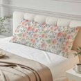 thumbnail image 4 of Pink Watercolor Floral Body Pillow Covers 20"x54", Spring Botanical Leave Flowers Soft Brushed Microfiber Breathable Throw Pillow Covers, Decorative Pillowcase with Zipper for Couch Sofa Bedroom, 4 of 9