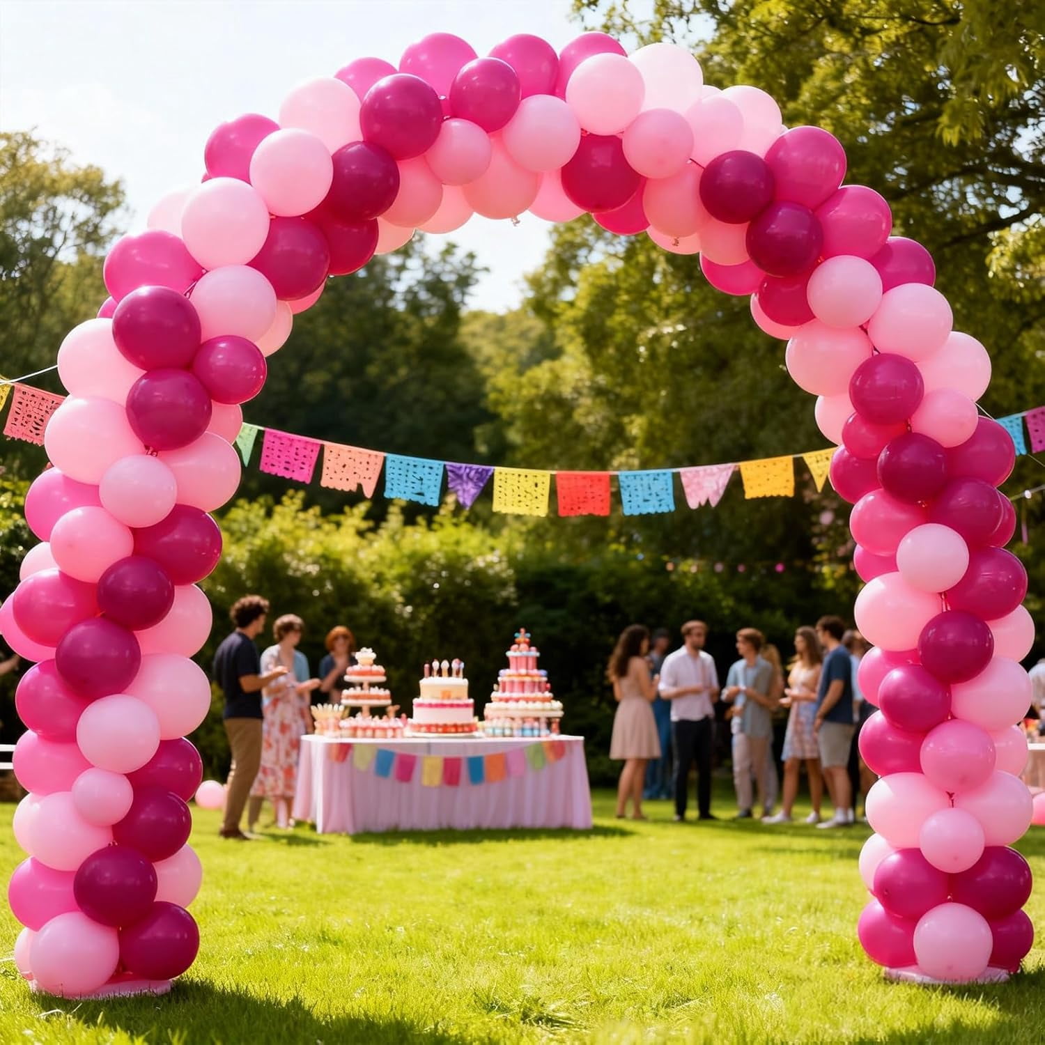 Reusable Inflatable Balloon Garland Arch Kit, PVC Balloon Arch with Elastic Bands, Easy One-Step Setup for Birthday, Wedding & Party Decorations
