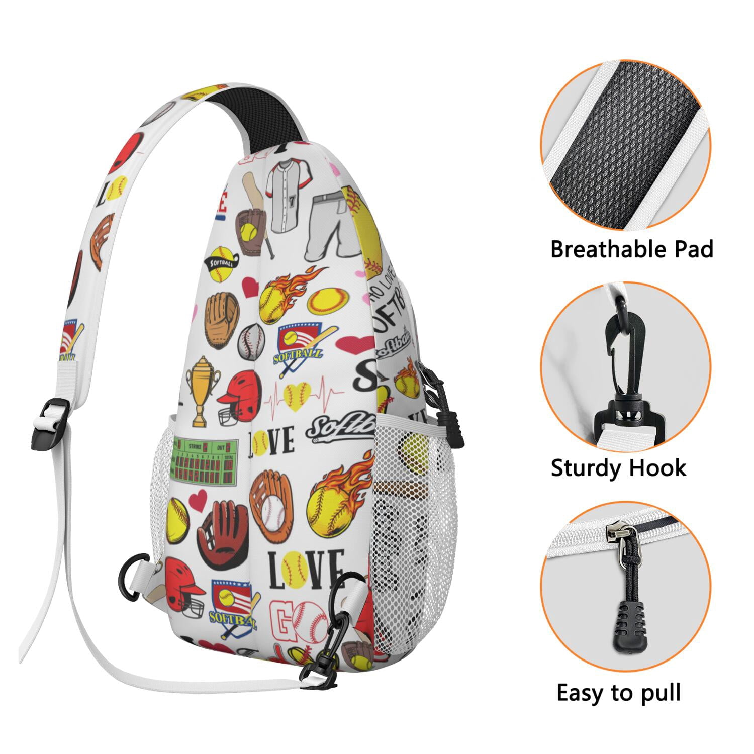 Nebula Themed Crossbody Bag - Lightweight Chest Backpack for Travelers - Versatile & Travel-Ready