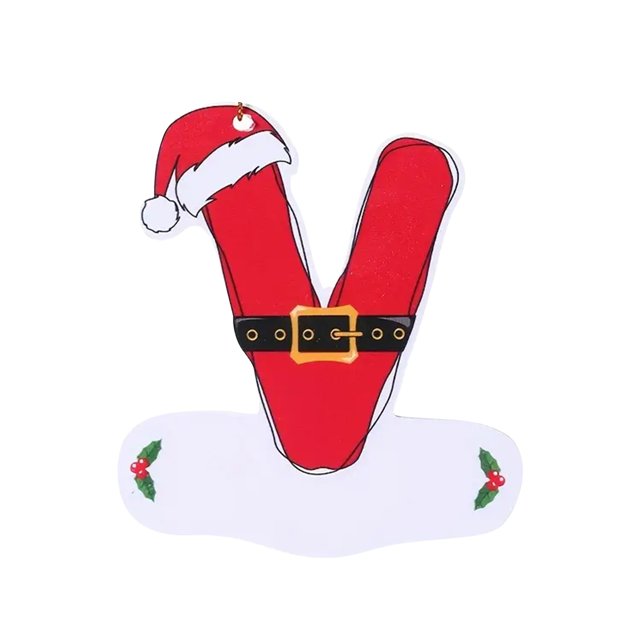 Xihbxyly Adornos Navideños con Letras, Colgante de Madera con 26 Letras Del Alfabeto, Adornos Rojos para Árbol de Navidad, Decoración Festiva para El Hogar o La Oficina, Regalo Personalizado para Las