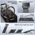 thumbnail image 3 of DSR Minimalist Phone Case Compatible with Samsung Galaxy S24 Ultra, 360° Rotation Kickstand Aluminum Metal Frameless Design Bumper Case, Protective Shock Grade Shell,Natural Titanium, 3 of 6