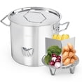 thumbnail image 1 of Tamale Steamer Pot ROVSUN 24QT Stainless Steel w/ Divider, 1 of 9