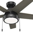 thumbnail image 2 of Restored Hunter Fan 44 inch Casual Matte Black Indoor Ceiling Fan with LED Light Kit and Pull Chain (Refurbished), 2 of 7