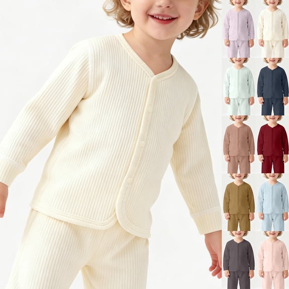 Cowsor Unisex Baby Solid Color Open Front Cardigan Casual Lightweight Jacket Cute Spring Fall Top for 6 Months-4 Years Old Daily Wear