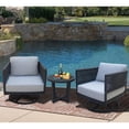 thumbnail image 7 of Outdoor Woven Abaca Rope Patio Set with End Table and 2 Swivel Rocking Chairs, 7 of 7