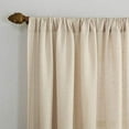 thumbnail image 2 of No. 918 Daniela 1-Piece Linen Blend Semi-Sheer Rod Pocket Curtain Panel, 54"x63", Ivory, 2 of 7