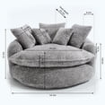 thumbnail image 6 of Modern Oversized and Fluffy Sofa Bed with Pillows, 6 of 8