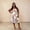 Off White, variant on Plus Size Floral Asymmetric Spaghetti Strap Dress