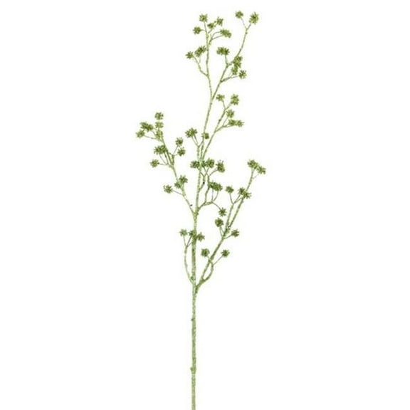 35 in. Plastic Crown Flower Spray, Green - Pack of 12