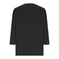 thumbnail image 3 of Kukoosong Women's Base Layer Tops Fall 3/4 Sleeve Deep V-neck Pullover Top, 3 of 5