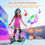 SISIGAD Hoverboard, 6.5 Two Wheel Hoverboard with LED Lights, 6.2 Mph Top Speed Self Balancing Scooter for Kids, Teens and Adults, Black Gray