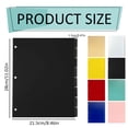 thumbnail image 3 of 3-Hole Colorful Page Dividers | Oimcto Letter Size 8-Tab PP Dividers, Plastic Index Divider Sheets for 3-Ring Binder, File Paper Classification for School - Black, 3 of 8