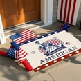 thumbnail image 2 of Twfbrm Patriotic Independence Day Bath Rug 4th of July Welcome Mats Outdoor Non Slip Rubber Entrance Floor Mat Rug for Independence Day Memorial Day Home Indoor Outdoor Holiday Decoration, 2 of 6