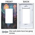 thumbnail image 3 of Yayeee Rocker Switch Wall Plate 1-Gang 4.6"x2.9" Home Decorative Outlet Cover, Psychedelic Jellyfish, 3 of 6