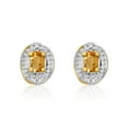 thumbnail image 2 of 14k Yellow Gold Citrine Earrings with Diamonds, 2 of 2