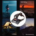 thumbnail image 2 of Naiovety Headlamp Rechargeable Portable Adjustable Headlight Cycling Headband Warning Wearable Bright Hands-free Light Lamp Head Type2 NO2, 2 of 6