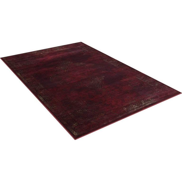 2x3 Persian Rug, Claret Red Burgundy Vintage Entryway Bedside Door Flo –  Fame