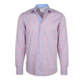 thumbnail image 2 of Berlioni Italy Men's Yarn Dyed Luxe Cotton Dress Shirt Modern Fit, 2 of 3