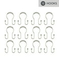thumbnail image 3 of Better Homes & Gardens Rustproof Double Easy Glide Shower Hooks, Brushed Nickel, Set of 12, 3 of 5