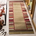 thumbnail image 3 of SAFAVIEH Martha Stewart Striped Border Wool Runner Rug, Lead Grey, 2'3" x 8', 3 of 6