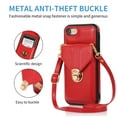 thumbnail image 2 of Dteck for iPhone 16E (2025) Case, Minimalist Wallet Pocket Case with and Crossbody Shoulder Strap Lanyard, Shockproof Stylish Protective Cove, Red, 2 of 7